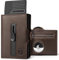 DODENSHA Airtag Portafoglio da uomo con protezione RFID | portafoglio uomo piccolo in pelle | Portafoglio Slim con Tasca Portamonete | Airtag porta carte credito per Fino 10+ Carte | Marrone Vintage