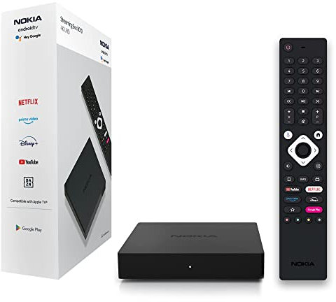 Nokia Streaming Box 8010, Android TV (Chromecast, HDMI, H.264, HEVC H.265), Schwarz