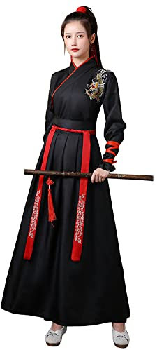 Angcoco Unisexe Ancienne Chinoise Traditionnelle Dynastie Tang Hanfu Wuxia Cosplay Costumes