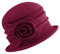 Gajaous Frauen Cloche Hüte Bucket Hat Französische Baskenmütze Vintage Floral Wollkleid Klassischer Hut der 1920s