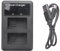 JNJOOD LCD Double Chargeur De Batterie USB pour Fw50 NP Fw50 Np-Fw50 Npfw50 Batterie Nex-3 Nex-5 Nex-6 Slt-A55 A33 A55 A37 A3000 A5000 A6000 Appareil Photo