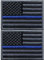 Polizei Amerikanische Flagge (2er-Pack) Aufnäher zum Aufbügeln, Blue Line USA United States of America Applikation, US-Flagge, zum Aufnähen für Stoffuniform, Hut, Jacke, Hosenzubehör (blaue Linie)