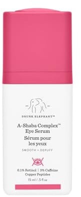 Drunk Elephant A-Shaba Complex Eye Serum - 15 ml/.5 fl oz - .1% Retinol Eye Cream - Clean Clinical Skincare - Cruelty-Free - Dermatologist-Tested - Free of Essential Oils, Silicones, and Fragrance