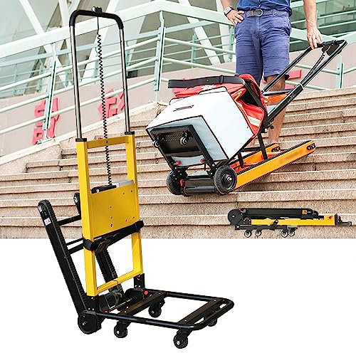 BrightFootBook Elektrische Sackkarre Treppensteiger klappbar | Tragfähigkeit 200 kg | 24 V/13.6 Ah | Ergonomische Griffe | Stahlrahmen | Transportkarre Staplerkarre -Raupen-Treppensteiger