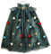 Ginger Ray Girls Christmas Tree Cape with Pom Poms and Stars for Costume Parties, Green