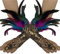 MoreChioce 1 Paar Vintage Federhandschuhe, Damen Feder Spitze Fingerlose Lange Handschuhe Federarmhandschuhe Armkette für Hochzeit Party Halloween,Bunt