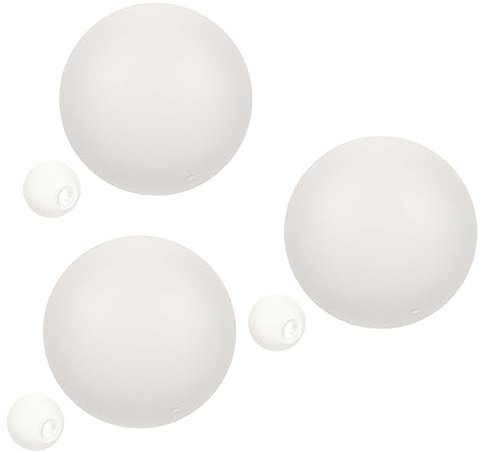 ABOOFAN 3 Stück Kugel In Kugel Glas Lampenschirm Glas Lampenschirm Nachttisch Lampenschirm Glas Hängeleuchte Lampenschirme Lampenschirme Glaskugel Lampenschirm Hängender Weißer G9
