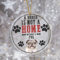 Evans1nism Weihnachtsbaumschmuck mit Aufschrift A House Is Not A Home Without A Mops, Acryl, 7,6 cm, mit roter Schnur, Christbaumschmuck für Paare