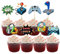 40 Stück Videospiel Cupcake Topper, Geburtstag Videospiel Torten Deko Gaming Dekoration,Cake Topper Happy Birthday, Kinder Tortenaufleger für Kindergeburtstag Spiel Thema Party Dekoration