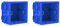 TopHomer Lot de 2 boîtes de jonction durables pour montage en saillie - Boîte de jonction en polypropylène de 86 mm x 86 mm x 46 mm (bleu)