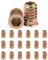 20 dadi filettati M8 (8 mm) x 20 mm per legno, dadi esagonali a bussola M8 flangiati M8, dadi esagonali in acciaio al carbonio zincato, per mobili in legno