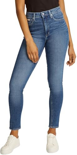 Calvin Klein Damen Jeans Hose High Rise Skinny Fit, Blau (Denim Dark), 30W/29L
