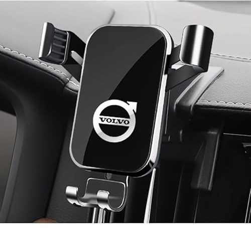 Car Phone Holder, for Volvo XC60 2018-2023/XC60 II 2021-2024 Super Stable Phone Car Mount, One Button Release Phone Holder Rotatable Mount Fits,C