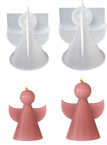 Silikonform Engel, Silikonformen Gießformen, 3D Engel Kerzenformen zum Gießen, Silikon Gießform Engel, Gießformen Silikon für Engel Kerzen, Engel Statue, DIY Handwerk, Heimdekoration (2 Stück)