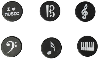 Magnete Musikmotive (6er-Set) - Schönes Geschenk für Musiker