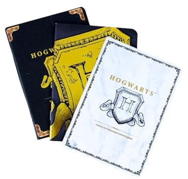 Harry Potter A6 Notizbücher Hogwarts Design, 3 Tagebuch, Schreibtagebuch, Goldenes Hogwarts Notizbuch, Geschenk für Erwachsene und Jugendliche
