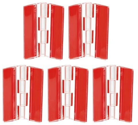 QUARKZMAN 5 Piezas Bisagras de Acrílico, Bisagra Transparente Continua de Piano Plegable Autoadhesiva de 45x35mm para Cajón de Gabinete Soporte de Exhibición DIY