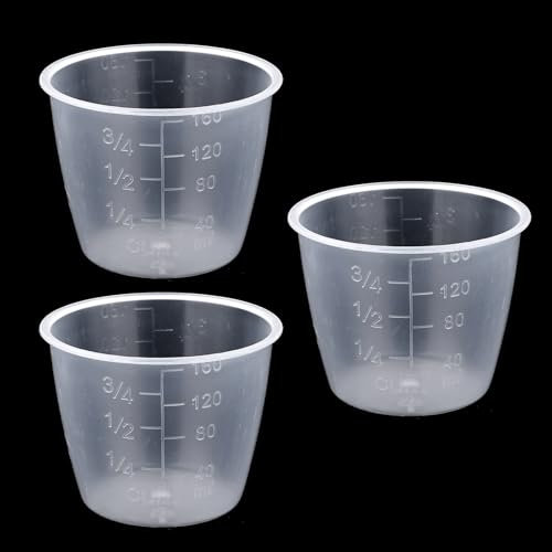 3PCS Plastic Transparent Measuring Cup - 160 ml Rice Cooker Cup, Small Laundry Measuring Cup, Replacement for Measuring Rice and Dry Liquid Ingredient