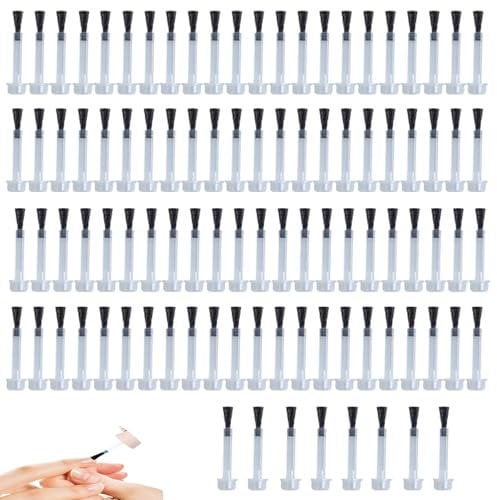 100 Pcs Nail Polish Brushes Replacement Nail Brushes for Gel Nail Nail Dip Powder for Nail Art Gel Nails Home Salon Dip Nail Polish Powder Dip Powder