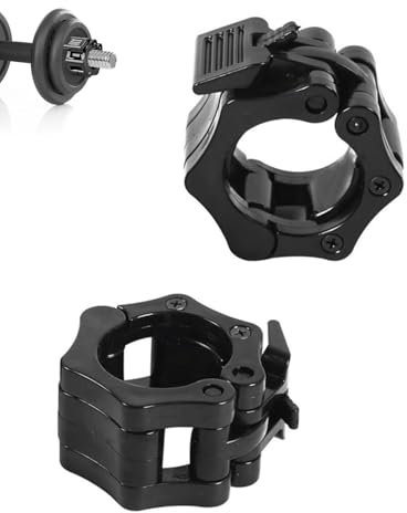 KGDUYC 2 Pcs Abrazaderas para mancuernas,Barra para mancuernas,30mm,Abrazaderas para mancuernas de liberación rápida,Abrazaderas para mancuernas para ejercicio,Halterofilia,Accesorios para fitness