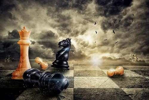 WDZFF Puzzle 1000 Teile - Abstract Chesss Poster Home Stress Relieving Game Fz118Wy