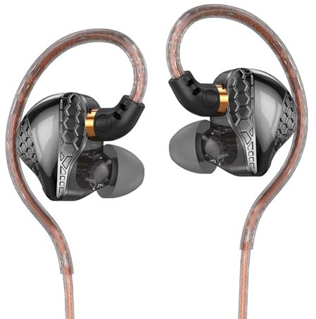 H89 IEM Earphones in Ear Monitor Headphones, Wired Earbuds with Microphone, H89 Corded Headphones, Powerful Bass Crystal Clear Sound Ear Buds, Earbuds for Computer,School,PC,Students 3.5 Plug