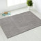 KYYGKY Tapis de Bain Moelleux, 50 * 80cm Tapis de Baignoire Antidérapant, Tapis Salle de Bain Absorbant, Tapis de Douche Lavable, Tapis de Bain Chenille Gris pour Salle de Bain, Sol, Cuisine