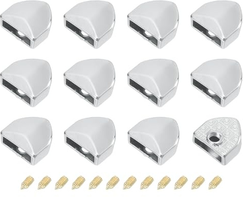 QUARKZMAN Reißverschluss Endkappen, Handtasche Reißverschluss EndPentagon Webband Reißverschluss Stopper Unten mit Schrauben für DIY Nähhandwerk Gürtelreparatur, Hellgold