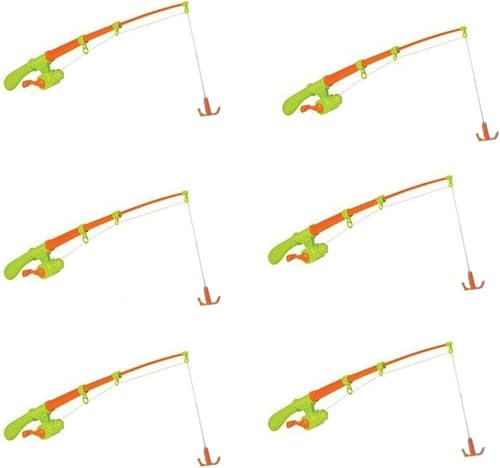 DIOXSTAR Hook Duck Style Bath Toys For Kids, Duck Hooking Game, Vibrant Colour, Eye-Catching Design, Summer Garden Pool Party Toy Set, Promote Hand-Eye Coordination (Pack of 6)
