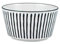 Simple and personalized Japanese-style patterned full set of ceramic bowls, household black and white dessert rice ceramic tableware - 4.5 inch food bowl - vertical stripe