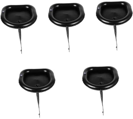 Healeved 5St Betthaarwaschbecken Körper ölig waschen Schuppen Leichtgewichtige Shampoo-Schüssel Bettpflege Shampoo-Schüssel Haarwaschbecken für Bettlägerige Shampoo-Haarwaschfach PVC Black