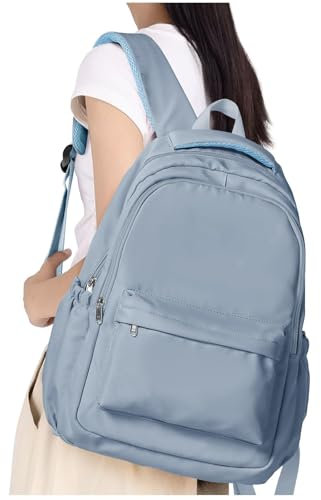 HYC00 School Backpack for Teenagers Womens Lightweight School Bag for Girls Boys College Backpack Women Men Water Resistant 14 Inch Laptop Rucksack Casual Travel Work Bags Pack Back,Blue