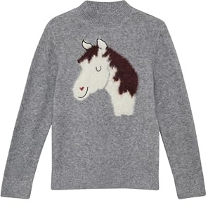 s.Oliver Strickpullover mit flauschigem Pferde-Motiv