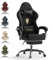 Ferghana Sedia Gaming, Sedia da gaming Ergonomica in Velluto，Sedia Gamer Massaggiante con Cuscino Lombare Massaggio，Poggiatesta，Poggiapiedi，Reclinabile，Professionale Sedia da Ufficio Gaming，Nero