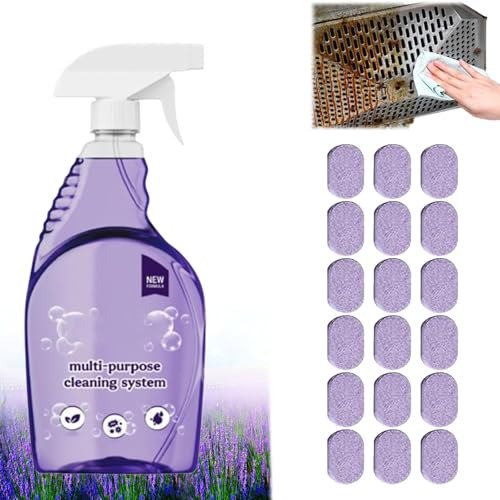 Clean Spray for Ovens, Clean Tablets and Spray Bottle, Cleaning Spray for Instant Stain Removal, Cleaner Spray for Home Multi Purpose