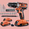 Cordless Drill Set, PowerDrill Driver and Screwdriver Set with 2 Batteries, 10mm Keyless Chuck, 42Nm Max, 25+1 ElectricDrill, 2 Speed Power Combi BatteryDrill Set with 27 Accessories for Home DIY