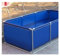 Piscina pieghevole in tela per pesci, rettangolare fuori terra, con telaio in acciaio zincato, serbatoio di stoccaggio dell'acqua per acquacoltura, acquario, stagno, 2 x 1 x 0,7 m