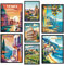 ag.art deco® Premium Poster 7er Set | 7 moderne Travel Poster Italien Rome Venice Toskana Sorrento Amalfi Florence | Vintage Retro Terrakotta Mediterran Wandbilder | ohne Rahmen