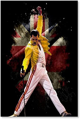 VGJM 5D Diamond Painting Diamond Pictures Freddie Mercury Front Man of Pop Rock Band Queen DIY Cross Stitch Arts Craft Crystal Rhinestone Embroidery 30x40cm