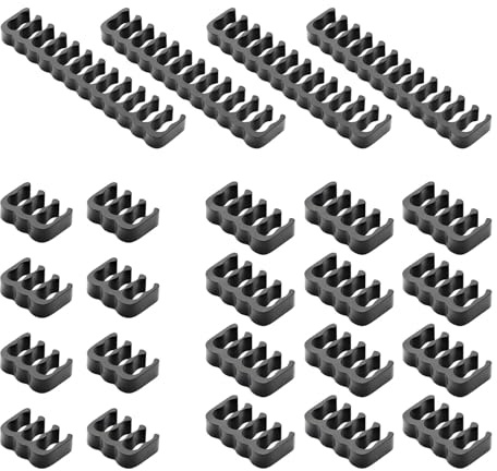 Ztolbriy Kabelorganizer Set - 24 Kabelkämme für PC-Computer - Universelle Kabelhalterung für 24-Pin, 8-Pin & 6-Pin - Kabelführung & Kabelmanagement in Schwarz