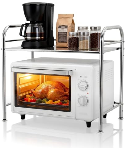CHAIRABLE Mueble para microondas, Estante para microondas, Estante de pie, mueblepara café, Estante de Cocina para cafetera, horneadores de Pan, Especias, etc.