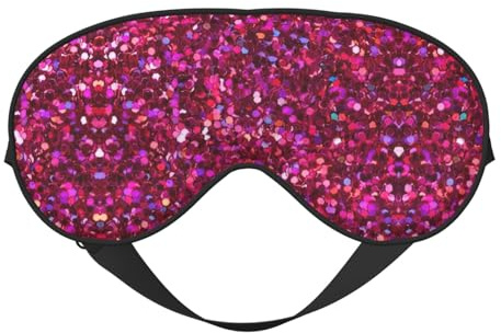 Doppelseitige Schlafmaske mit Glitzermuster, weich, bequem, lichtblockierend, Augenabdeckung für Nachtruhe