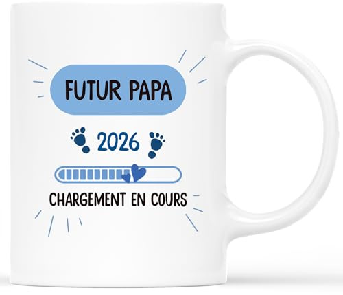 Cadeau Plus Mug Futur Papa - Cadeau Futur Parents, Annonce Grossesse Papa, Tasse Fête Des Pères (Modèle #2)