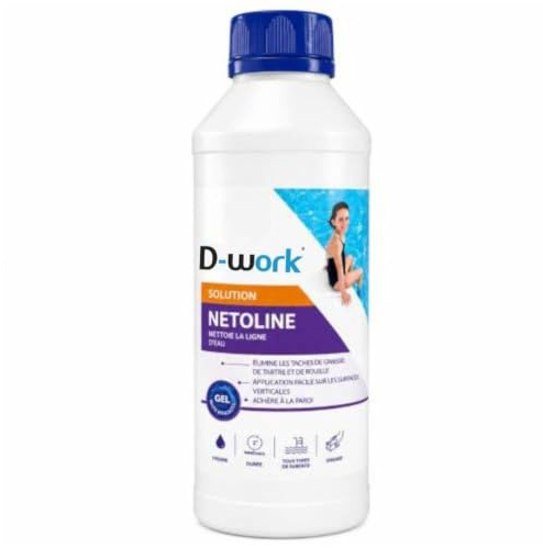 Nettoyant et Détartrant sur Ligne d'eau 1 l - Elimine Graisse et Saletés - Efficace et Pratique - D-Work
