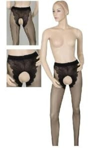 COTTELLI Damen Cottelli Collection Women's Crotchless Tights Strumpfhose (1er Pack)
