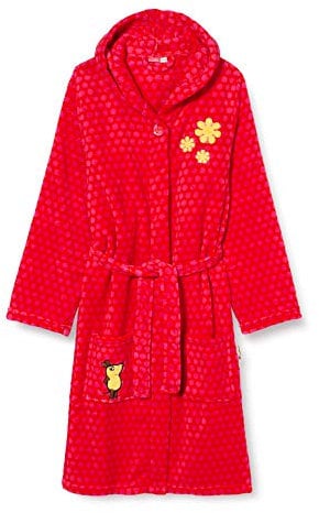 Playshoes Accappatoio in pile per bambini, Vestaglia Unisex - Bambini e ragazzi, rosa Il topo, 134/140