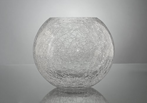 Vase boule craquelé, diamètre 20 cm, Amadeus