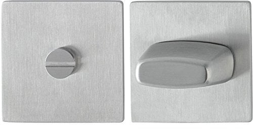 HOPPE 3759143 Flachrosetten mit Stütznocken eckig WC, Edelstahl 1 Paar