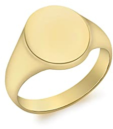 CARISSIMA Gold Unisex Siegelring 9k (375) Gelbgold Oval Plain 1.48.9659