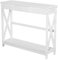 HOMCOM Table Console Table d'entrée avec 1 tiroir + 1 étagère dim. 100L x 30l x 81H cm en Bois Blanc